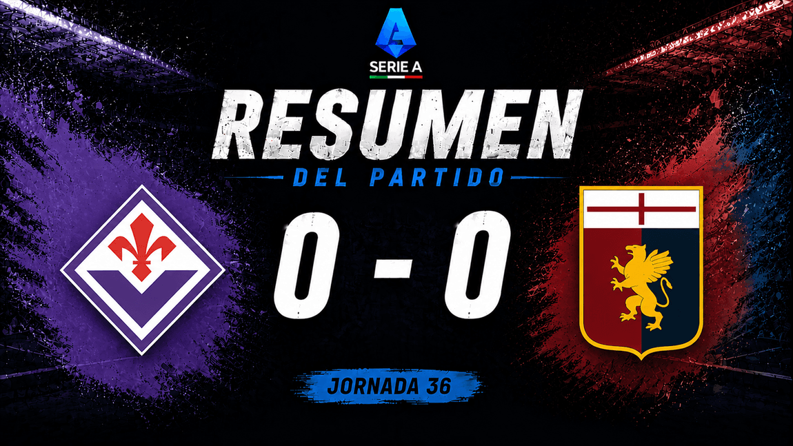 Fiorentina 0-0 Genoa: crónica de la jornada 36 en la Serie A